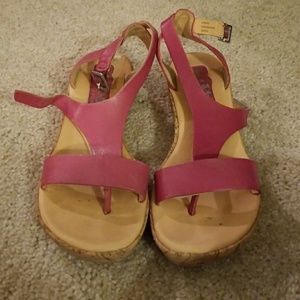Pink Kork Sandals